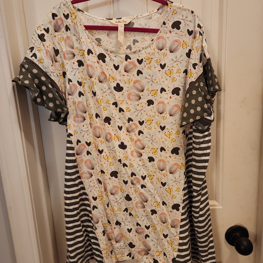 Matilda Jane Floral and Leaf Print Dress